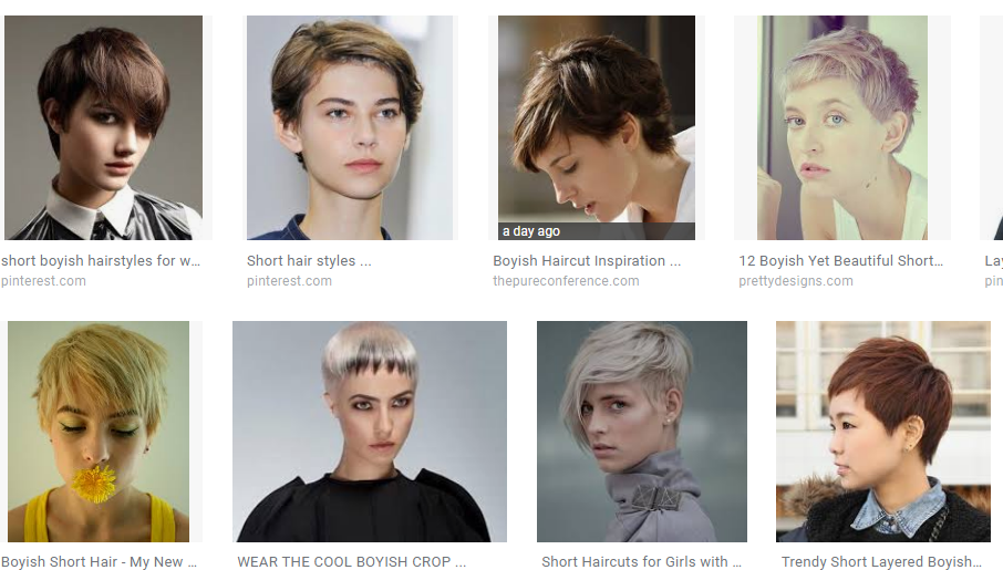 Very short gamine haircuts and your facial features